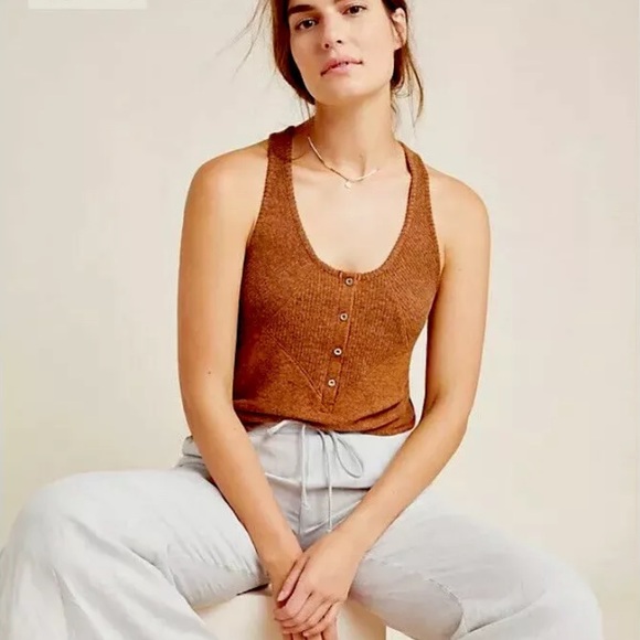 Anthropologie Lucie Ribbed Racerback Tank - Picture 2 of 8